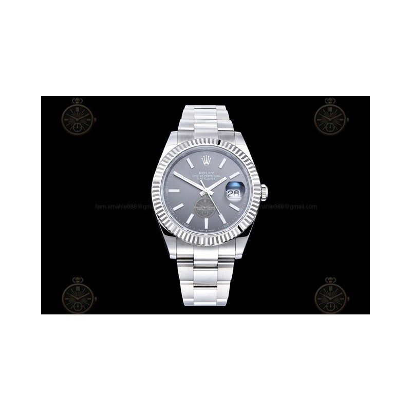 Datejust 41mm 904L SS/Flt/Oys Grey/Stk EWE A3235