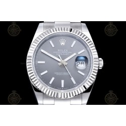 Datejust 41mm 904L SS/Flt/Oys Grey/Stk EWE A3235