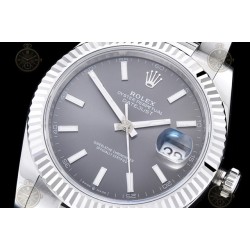 Datejust 41mm 904L SS/Flt/Oys Grey/Stk EWE A3235