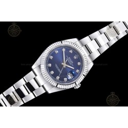 Datejust 41mm 904L SS/Flt/Oys Blue/Dia EWE A3235