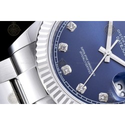 Datejust 41mm 904L SS/Flt/Oys Blue/Dia EWE A3235