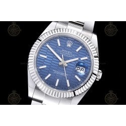 Datejust 41mm 904L SS/Flt/Oys Honeycomb Blue/Stk EWE A3235