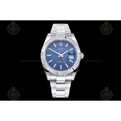 Datejust 41mm 904L SS/Flt/Oys Honeycomb Blue/Stk EWE A3235