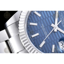 Datejust 41mm 904L SS/Flt/Oys Honeycomb Blue/Stk EWE A3235