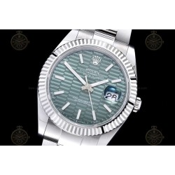 Datejust 41mm 904L SS/Flt/Oys Honeycomb Green/Stk EWE A3235