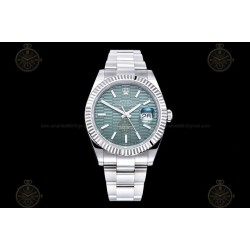 Datejust 41mm 904L SS/Flt/Oys Honeycomb Green/Stk EWE A3235