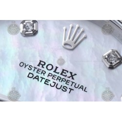 Datejust 41mm 904L SS/Flt/Oys White MOP/Dia EWE A3235