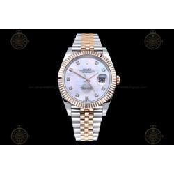 Datejust 41mm 126331 904L RG-SS/Flt/Jub W-MOP/Dia EWE A3235