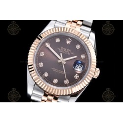 Datejust 41mm RG/SS/Flt/Jub Brown/Dia GDF MY8215