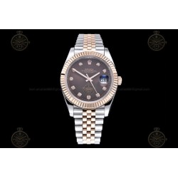 Datejust 41mm RG/SS/Flt/Jub Brown/Dia GDF MY8215