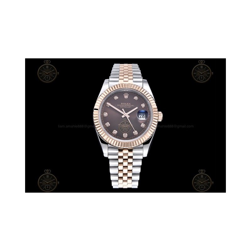 Datejust 41mm RG/SS/Flt/Jub Brown/Dia GDF MY8215