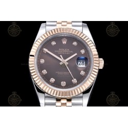 Datejust 41mm RG/SS/Flt/Jub Brown/Dia GDF MY8215