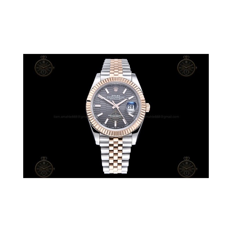 Datejust 41mm RG/SS/Flt/Jub Honeycomb Grey/Stk GDF MY8215