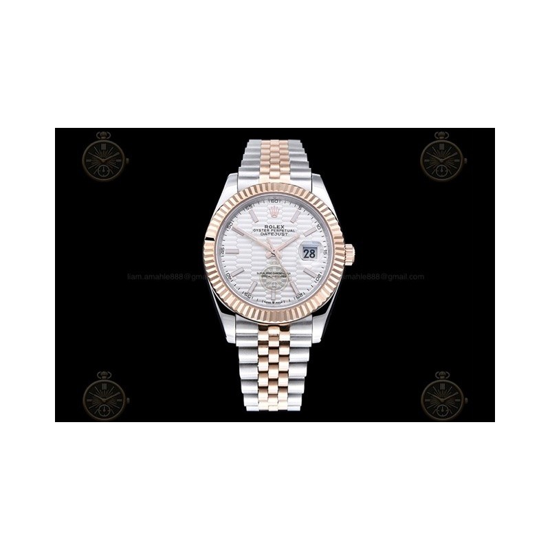 Datejust 41mm RG/SS/Flt/Jub Honeycomb Silver/Stk GDF MY8215