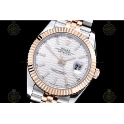 Datejust 41mm RG/SS/Flt/Jub Honeycomb Silver/Stk GDF MY8215