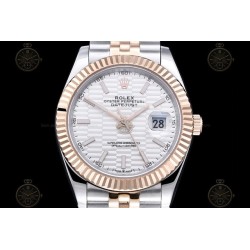 Datejust 41mm RG/SS/Flt/Jub Honeycomb Silver/Stk GDF MY8215