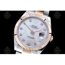 Datejust 41mm 126331 904L RG-SS/Flt/Oys W-MOP/Dia EWE A3235