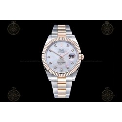 Datejust 41mm 126331 904L RG-SS/Flt/Oys W-MOP/Dia EWE A3235