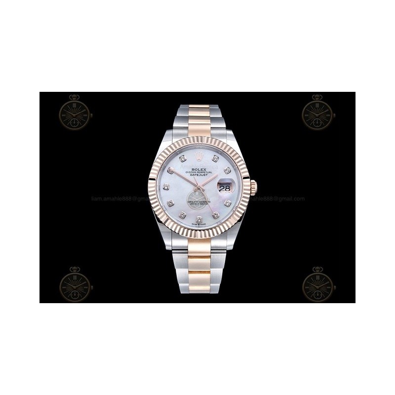 Datejust 41mm 126331 904L RG-SS/Flt/Oys W-MOP/Dia EWE A3235