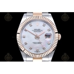 Datejust 41mm 126331 904L RG-SS/Flt/Oys W-MOP/Dia EWE A3235