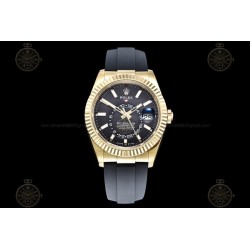 Sky Dweller 904L Wtd YG/RU Black/Stk ZF V2 Asia 2824