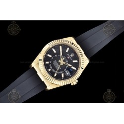 Sky Dweller 904L Wtd YG/RU Black/Stk ZF V2 Asia 2824