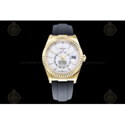 Sky Dweller 904L Wtd YG/RU White/Stk ZF V2 Asia 2824