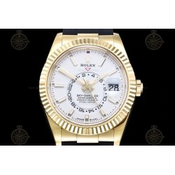 Sky Dweller 904L Wtd YG/RU White/Stk ZF V2 Asia 2824