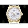 Sky Dweller 904L Wtd YG/RU White/Stk ZF V2 Asia 2824