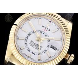 Sky Dweller 904L Wtd YG/RU White/Stk ZF V2 Asia 2824