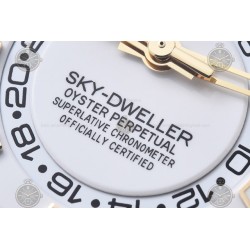 Sky Dweller 904L Wtd YG/RU White/Stk ZF V2 Asia 2824