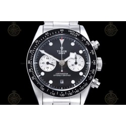 Black Bay Chronograph SS/SS Black/White/Dot TWF A7750