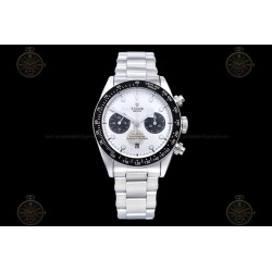 Black Bay Chronograph SS/SS White/Black/Dot TWF A7750