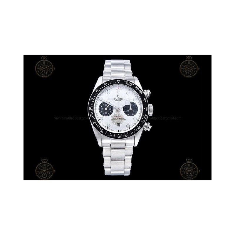 Black Bay Chronograph SS/SS White/Black/Dot TWF A7750