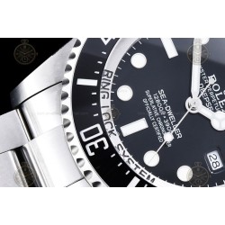 Deep Sea Dweller 126660 904L SS/SS Black/Dot GMF VR3235