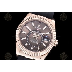 Sky Dweller 336235 Wtd 904L RG/RU Brown/Stk ZF V2 Asia 2824