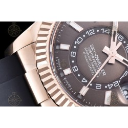 Sky Dweller 336235 Wtd 904L RG/RU Brown/Stk ZF V2 Asia 2824