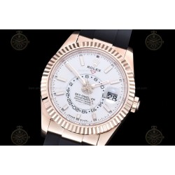 Sky Dweller 336235 Wtd 904L RG/RU White/Stk ZF V2 Asia 2824