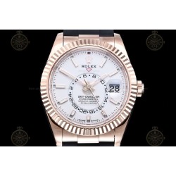 Sky Dweller 336235 Wtd 904L RG/RU White/Stk ZF V2 Asia 2824