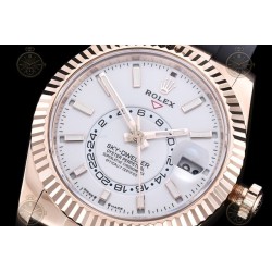 Sky Dweller 336235 Wtd 904L RG/RU White/Stk ZF V2 Asia 2824