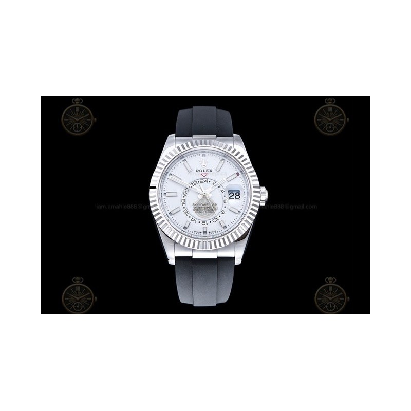 Sky Dweller 336239 Wtd 904L WG/RU White/Stk ZF V2 Asia 2824