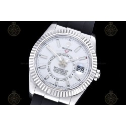 Sky Dweller 336239 Wtd 904L WG/RU White/Stk ZF V2 Asia 2824