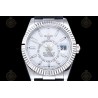 Sky Dweller 336239 Wtd 904L WG/RU White/Stk ZF V2 Asia 2824