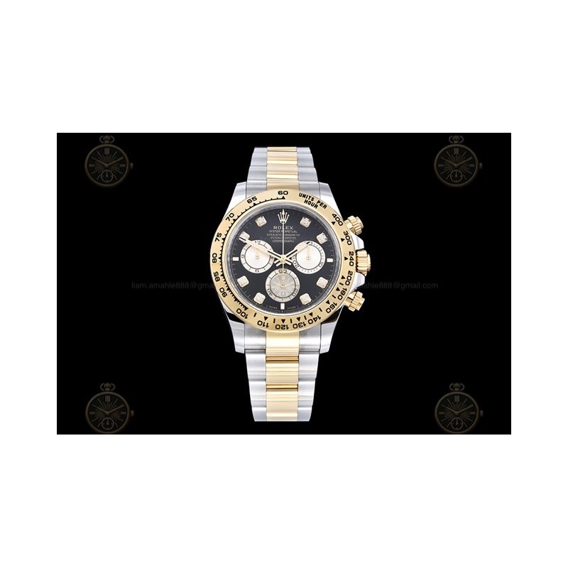 Daytona 126503 904L YG/SS Black/Gold/Dia Clean SH4131