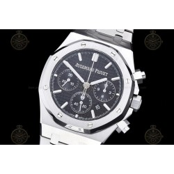 Royal Oak Chrono SS/SS Black/Stk BF A7750 Mod