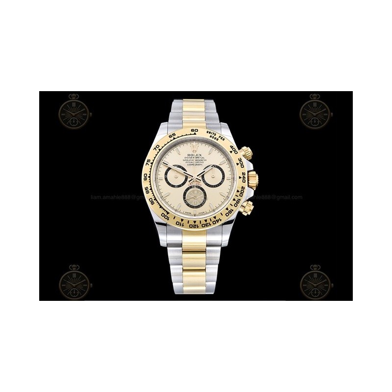 Daytona 904L YG/SS Gold/Stk APSF SH4131