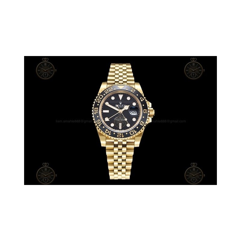 GMT-Master II 126718GRNR 904L Wtd YG/CER/Jub Black/Dots GOLD SH3285 CHS