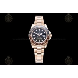 GMT-Master II 126715CHNR 904L Wtd RG/CER/Oys Black/Dots GOLD SH3285 CHS