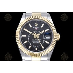 Sky-Dweller YG/SS/Flt/Oys Black/Stk Noob V2 Asian 23J