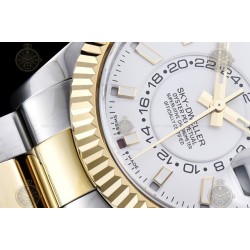 Sky-Dweller YG/SS/Flt/Oys White/Stk Noob V2 Asian 23J